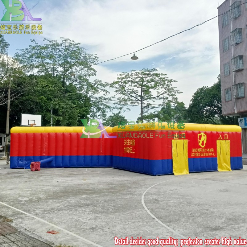 Inflatable Fire Smoke Escape Experience Room for Emergency Training 7