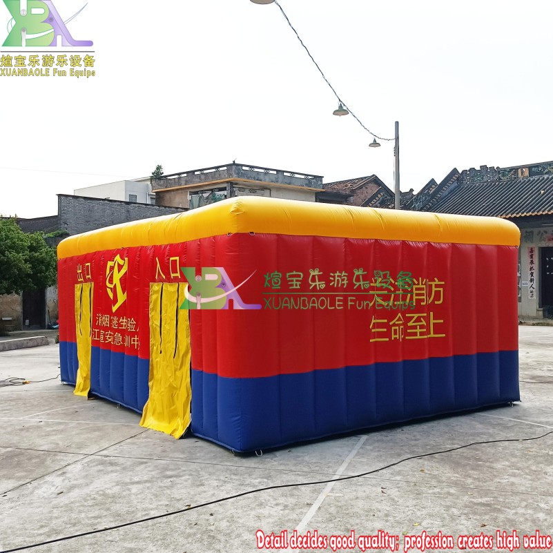Inflatable Fire Smoke Escape Experience Room for Emergency Training 4