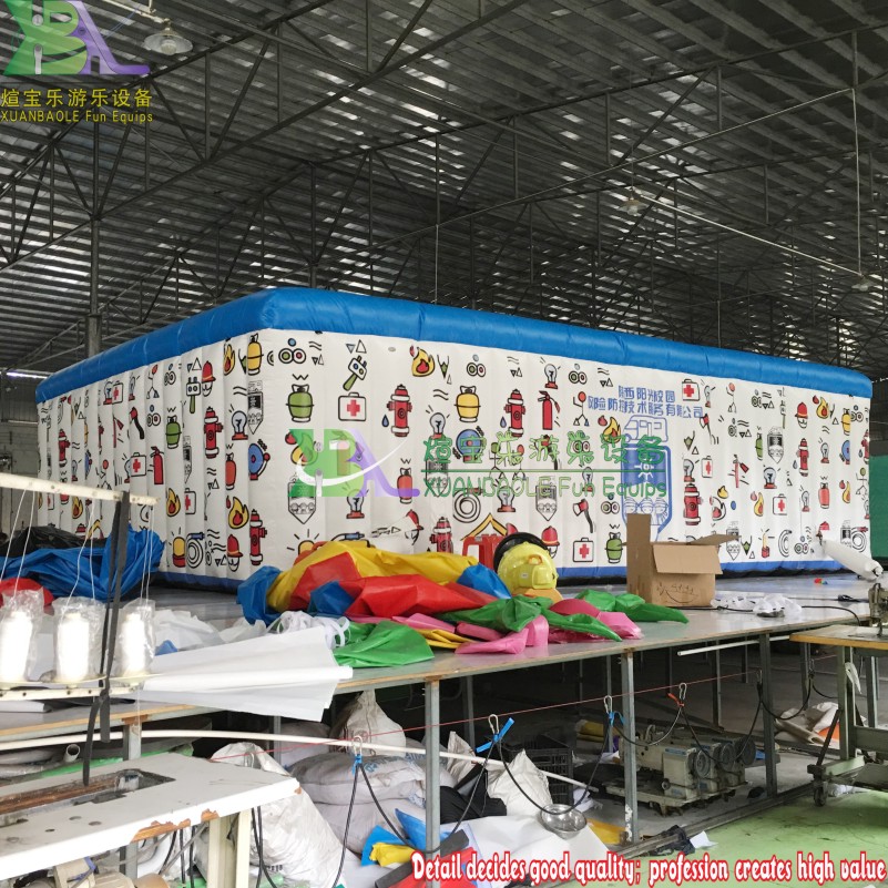 Inflatable Fire - themed Tent for Kids' Fire Awareness Building 8