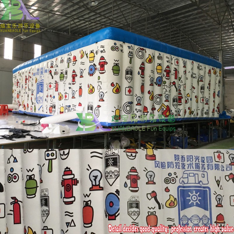 Inflatable Fire - themed Tent for Kids' Fire Awareness Building 7