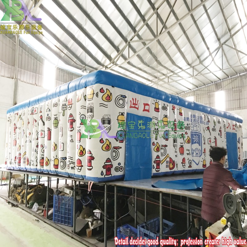 Inflatable Fire - themed Tent for Kids' Fire Awareness Building 6