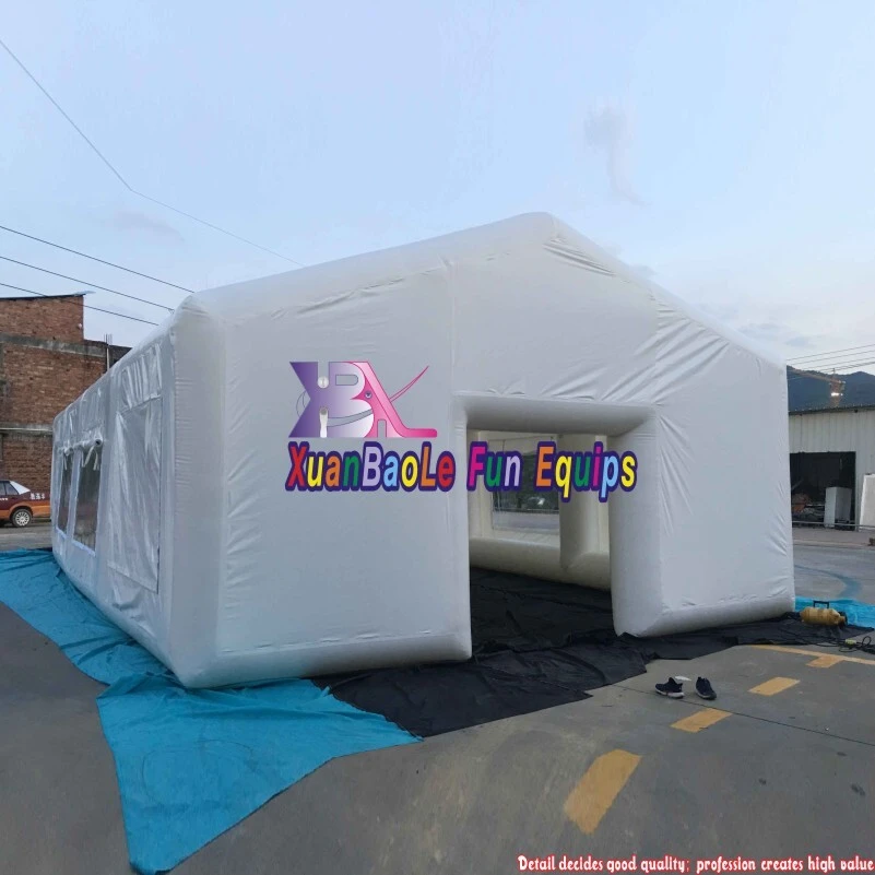 Portable White Heavy - Duty Airtight Windproof Inflatable Tent for Field Hospital & Camping 1