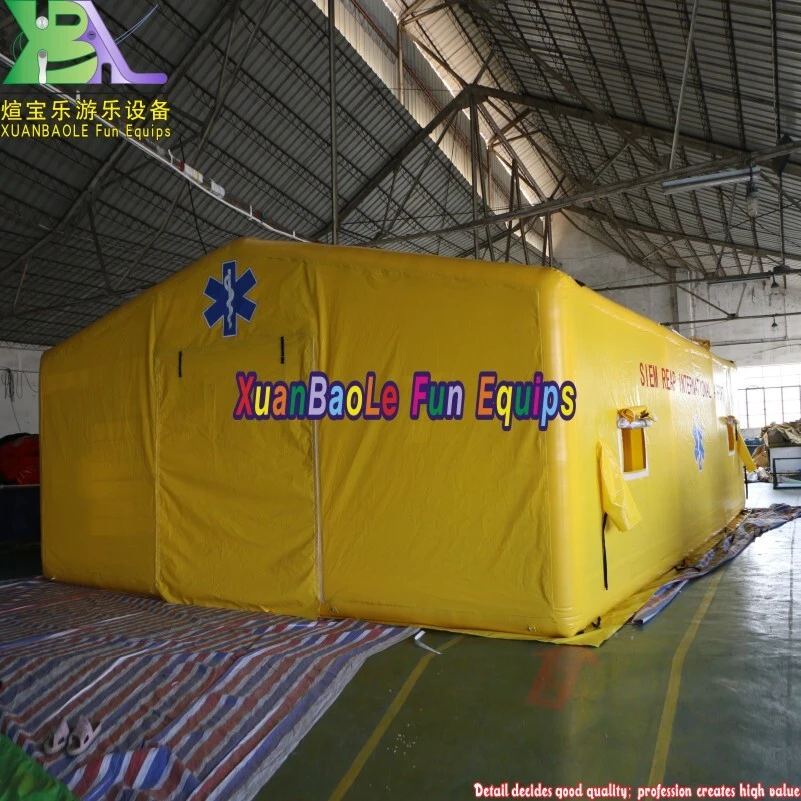 Yellow Color Mobile Airtight Inflatable Emergency Tent For First Aid inflatable medical tent 1