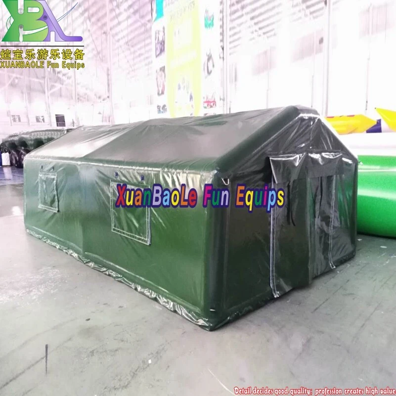 Tienda inflable ecológica duradera para exteriores y uso militar. Refugio inflable multiusos. 1
