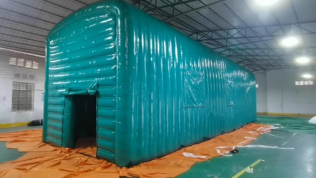 Dark Green Inflatable Storage Tent - Large, Durable & Airtight Arch Tunnel Shelter 1