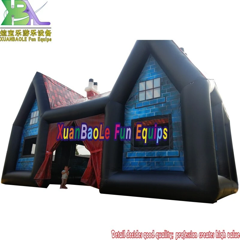 10x5m Blue-Printed Inflatable Pavilion: Versatile Inflatable Pub & Bar Tent 1