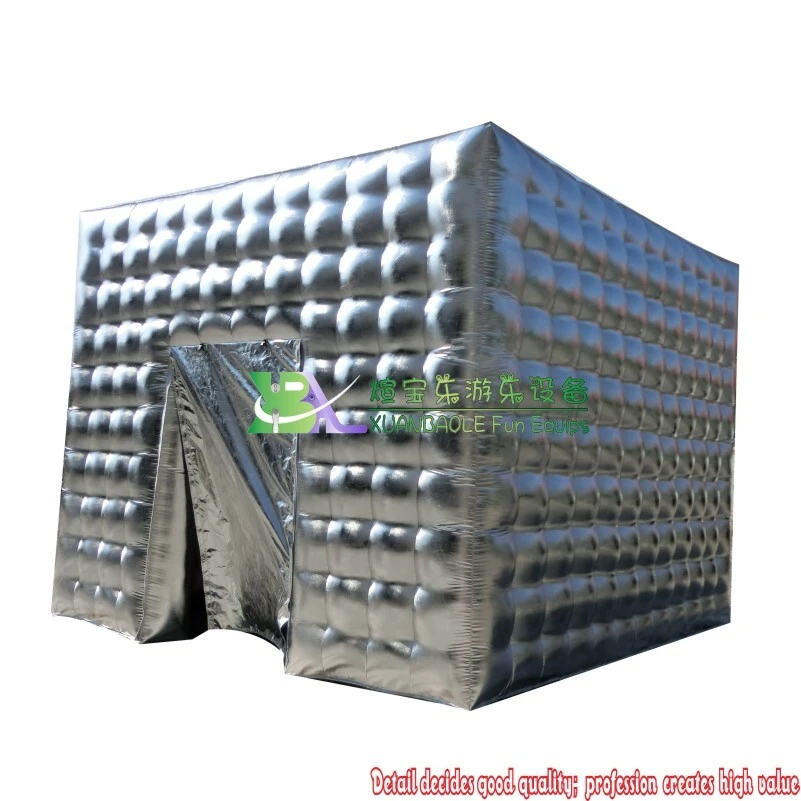Silver Inflatable Photo Booth Tent for Event Decoration, Affordable Inflatable Photo Booth for Display 1