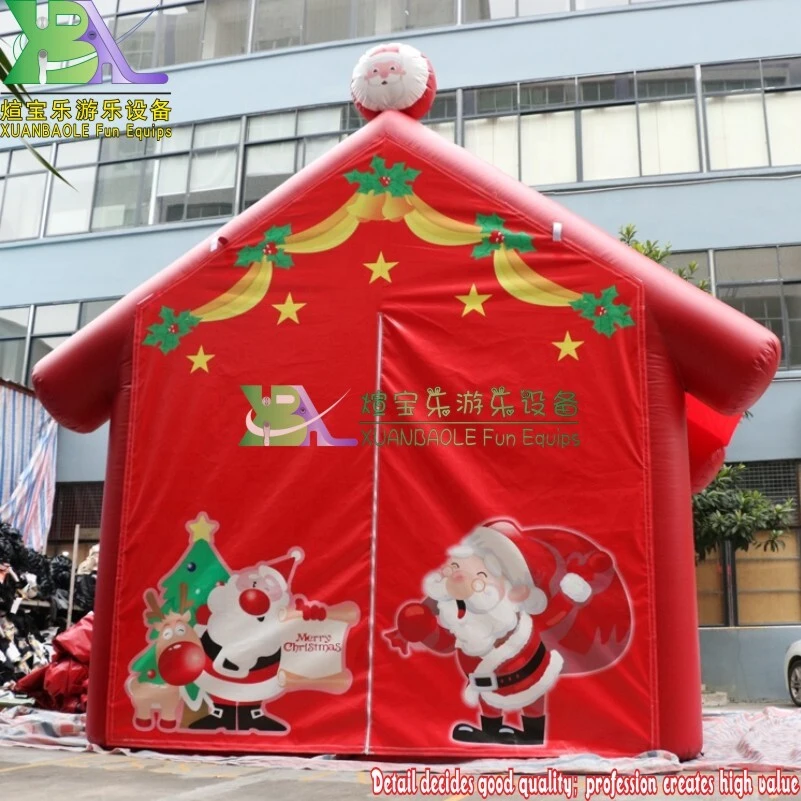 Christmas Event Inflatable Santa Pub & House PVC Inflatable Santa Tent 1