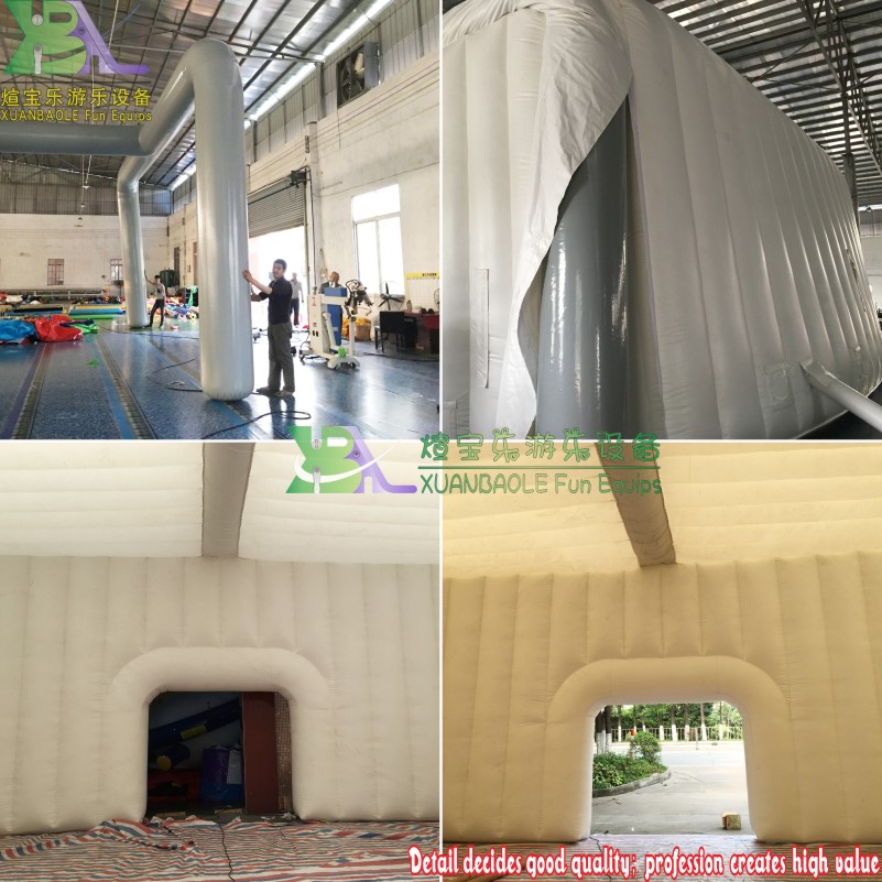 Carpa inflable grande blanca para eventos y espaciosas reuniones. 6