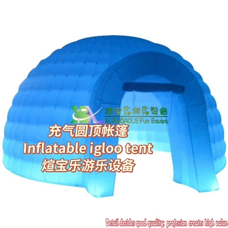 5 - 6 - 8m 210D Oxford Fabric Inflatable Igloo Dome Tent with LED Lights & Air Blower for Party, Wedding 1