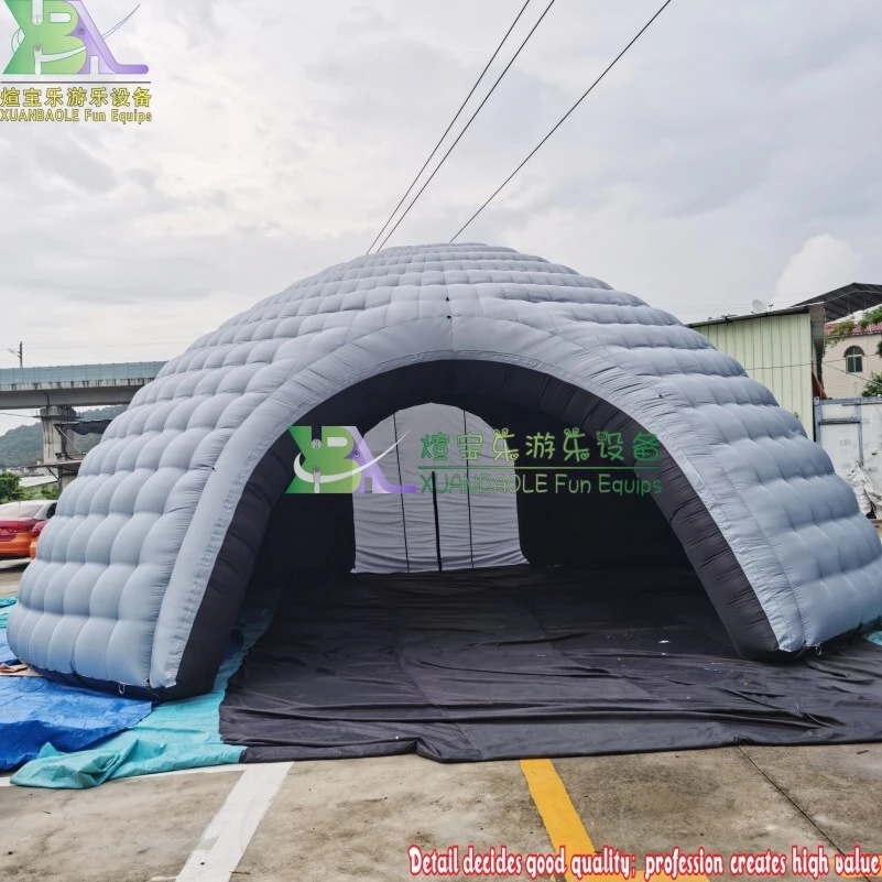 Sun - Tente dôme gonflable portable grise de protection avec intérieur spacieux 1