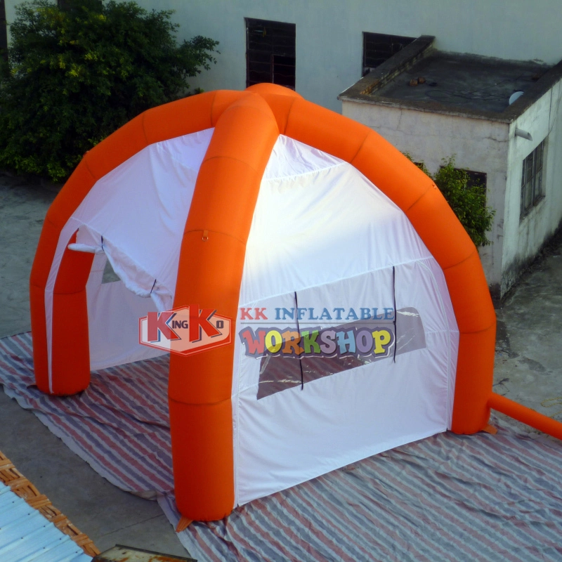 Inflatable Garage Trade Show Spider Tent with Roll-Up Door Curtain for Outdoor Advertising & Promotional Events 1
