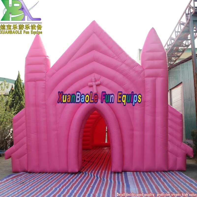 Giant Pink Inflatable Church Tent – Wedding & Church Event Marquee Canopy 1