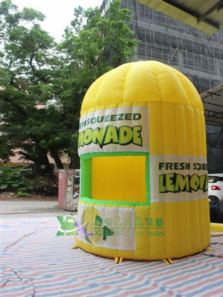 Outdoor Booth Yellow Inflatable Lemonade Stand 1