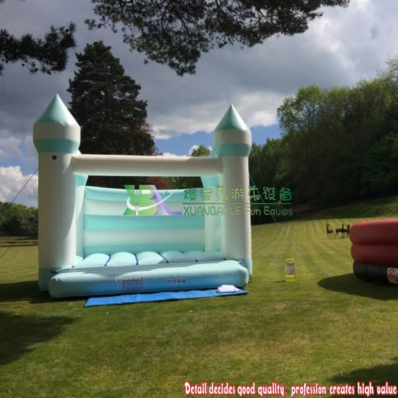 Macaron Blue Inflatable Bounce Castle - Outdoor Fun Equipment for Kids' Parties & Events 1