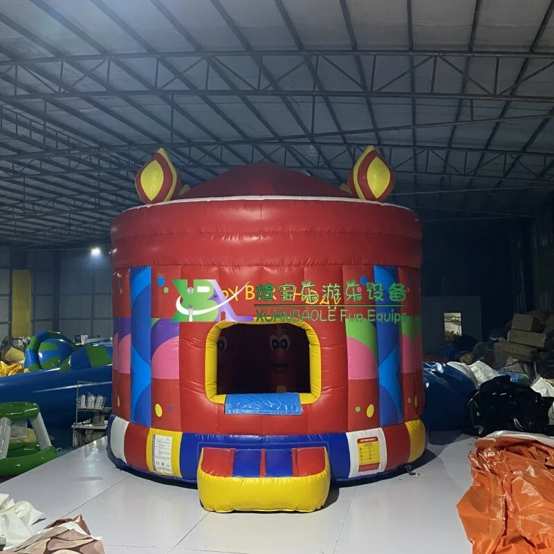 Enclosed Birthday Cake Inflatable Bounce House Kids' Inflatable Moonwalk Jumper Bouncy 1