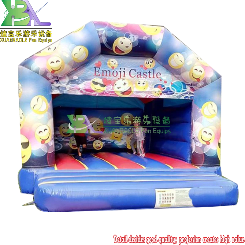 Emoji Castle Inflatable Bounce House Moonwalk Party Bouncer for Kids 1