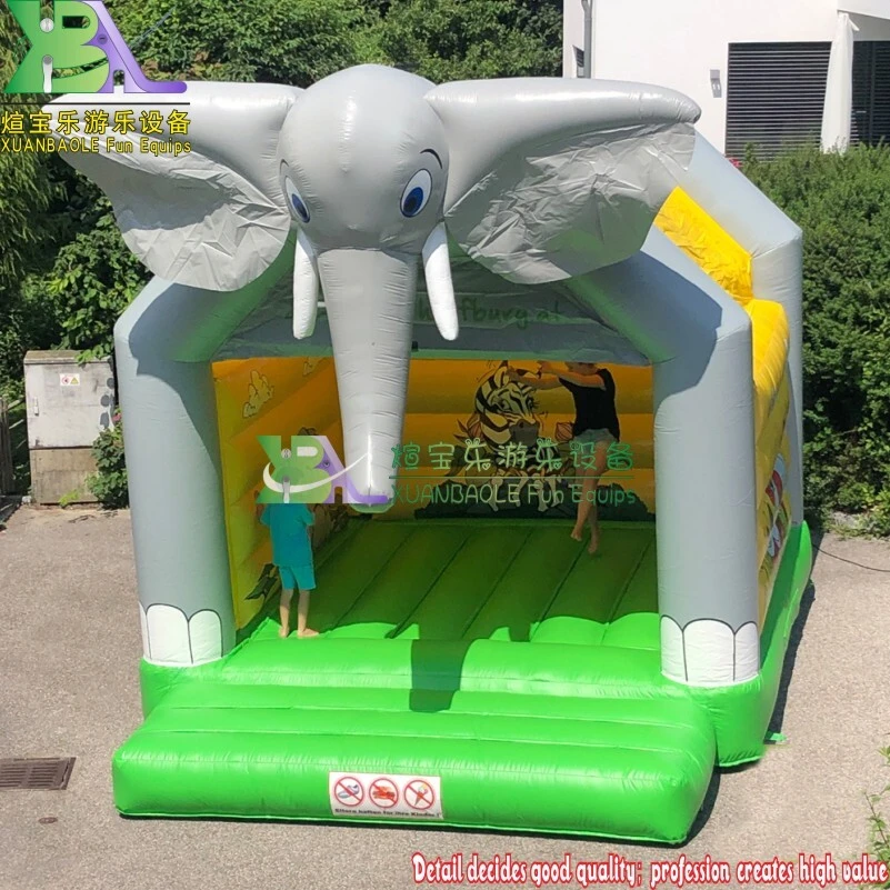 Elephant-Cartoon Inflatable Jumping House – Spacious Animal Bounce Castle for Toddlers & Kids 1