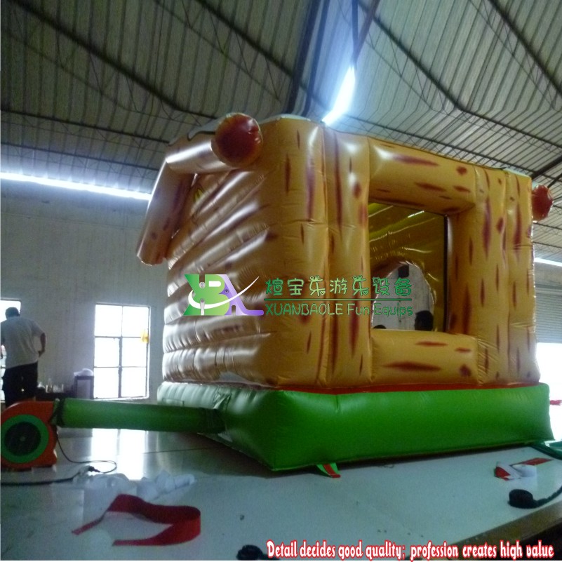 Christmas Snowman Patterned Inflatable Bounce House Castle with Entry Steps 6
