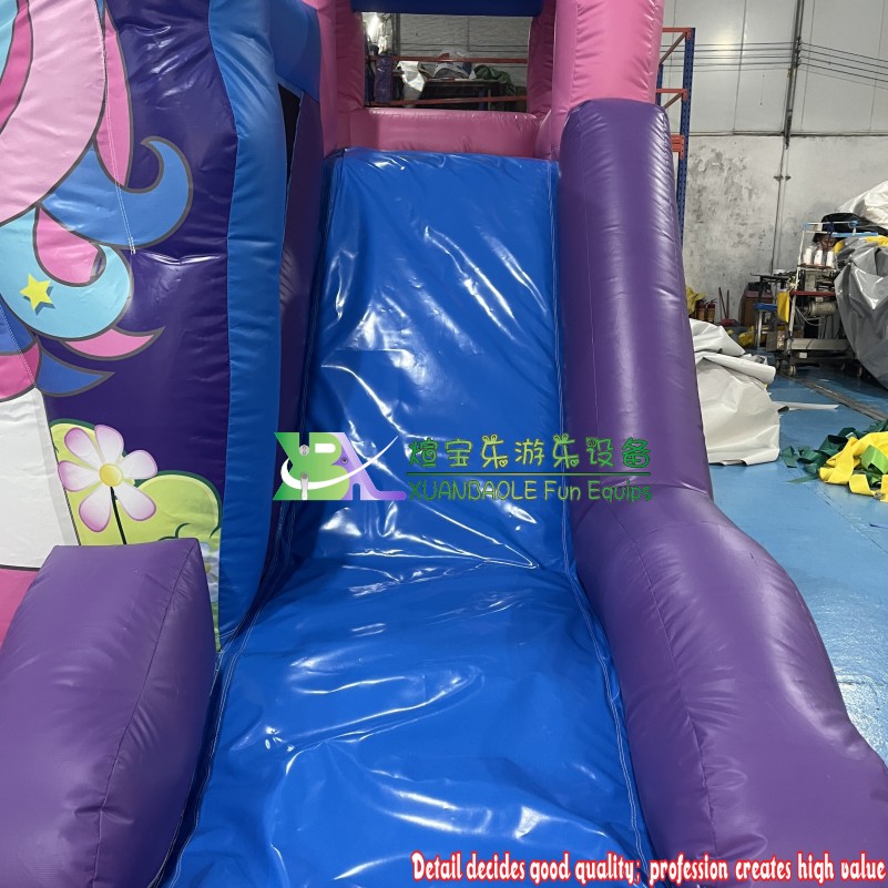 2025 Unicorn-Themed Mini Inflatable Bounce & Slide Combo – Kids’ Party Fun Castle 8