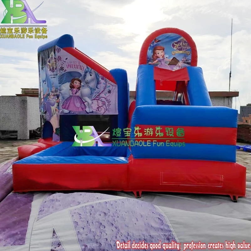 Outdoor Sofia princess Inflatable Jump Slide Combo for Kids' Birthday Parties 1