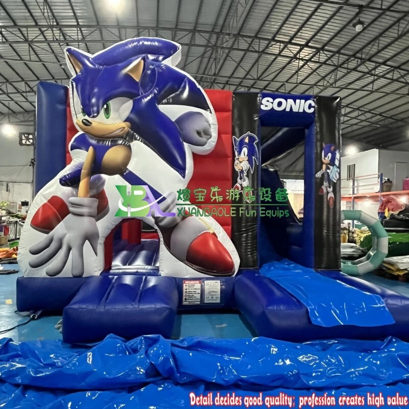 3D Sonic Inflatable Combo Bouncer for Kids’ Parties 1