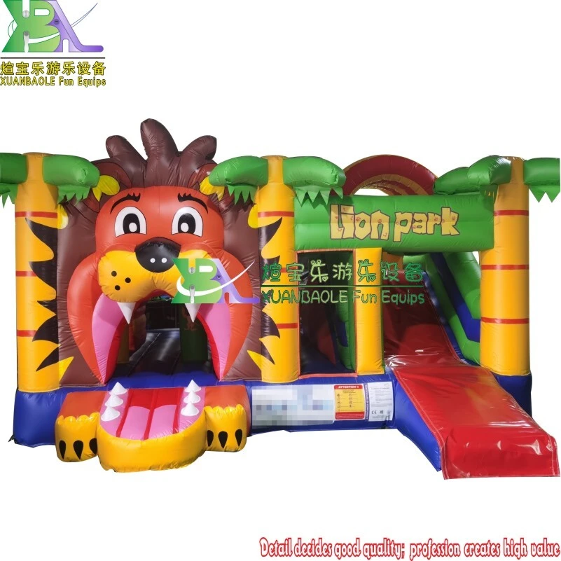 Lion Park Commercial Inflatable Bouncy Castle – New Arrival Jumper Combo with Slide 1