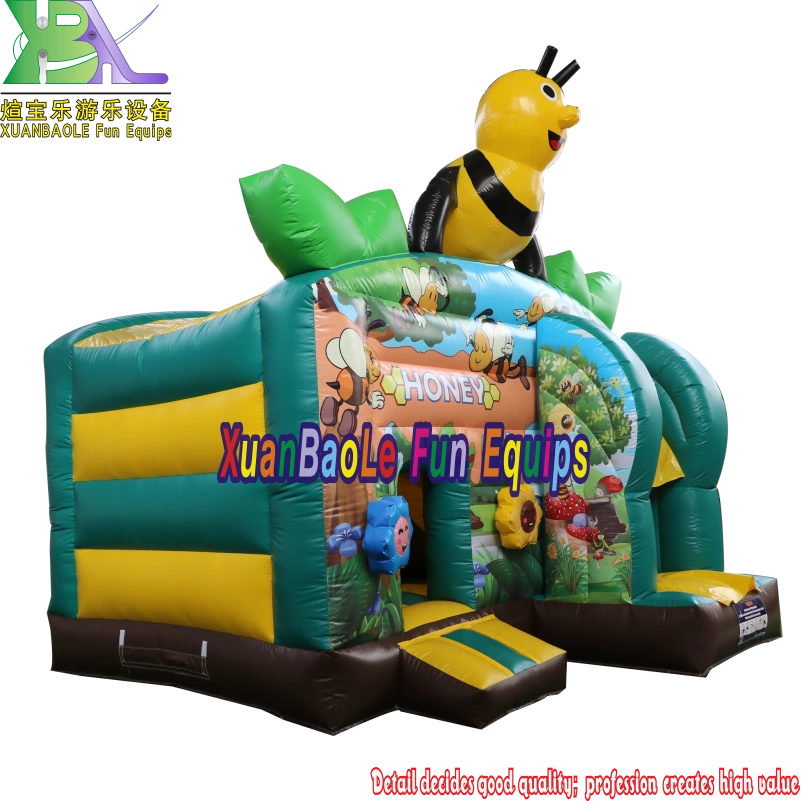 Kids' Outdoor Inflatable Bounce House with Bee Cartoon Design 1