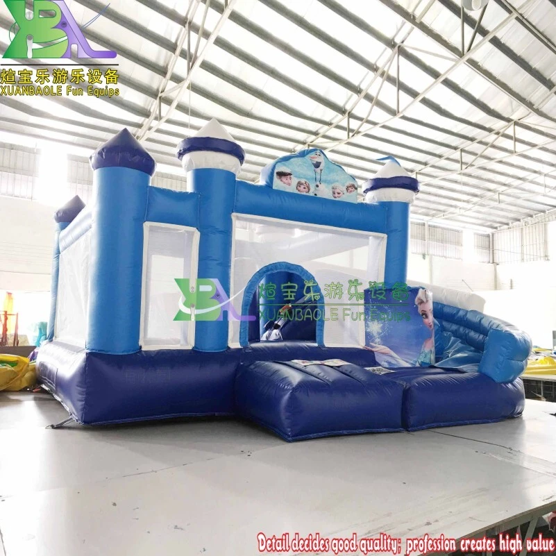 Outdoor Frozen Inflatable Bounce Castle Combo – Jumping Castle with Slide for Children's Parties 1