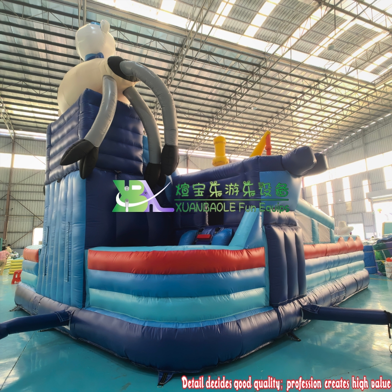 ‌Submarine & Sea Creature Themed Inflatable Play Park with Multi-Slides Commercial Grade Ocean Slide Combo Amusement Equipment 4