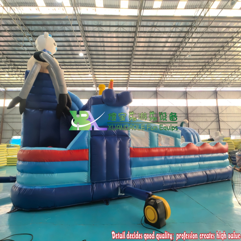 ‌Submarine & Sea Creature Themed Inflatable Play Park with Multi-Slides Commercial Grade Ocean Slide Combo Amusement Equipment 6