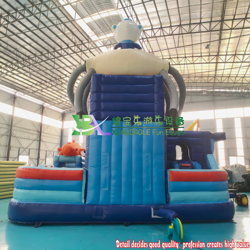 ‌Submarine & Sea Creature Themed Inflatable Play Park with Multi-Slides Commercial Grade Ocean Slide Combo Amusement Equipment 8