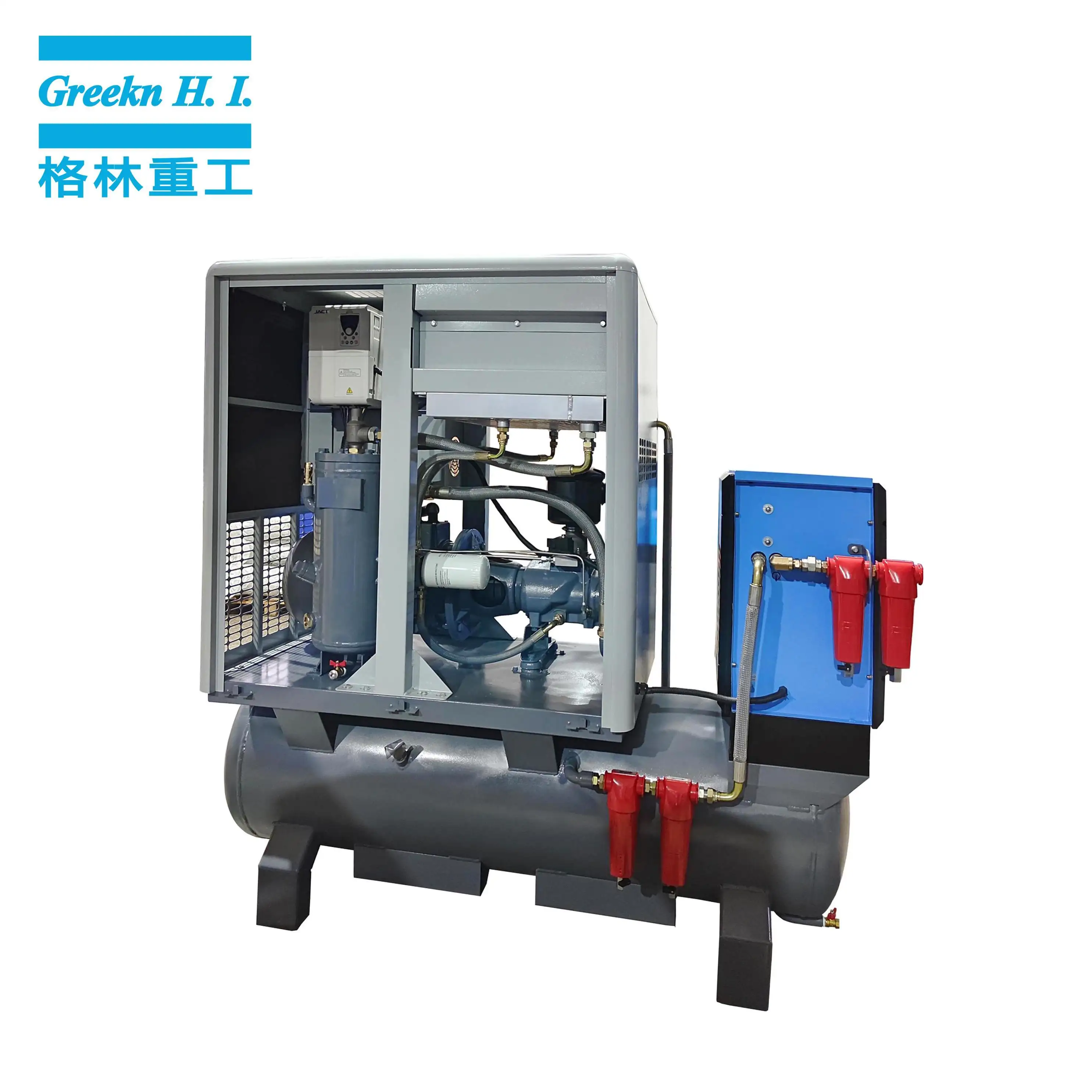 Greekn HI Compressor GA15VSDT 15KW 16BAR Variable Speed All In One Screw Air Compressor For Laser Cutting Machine 5