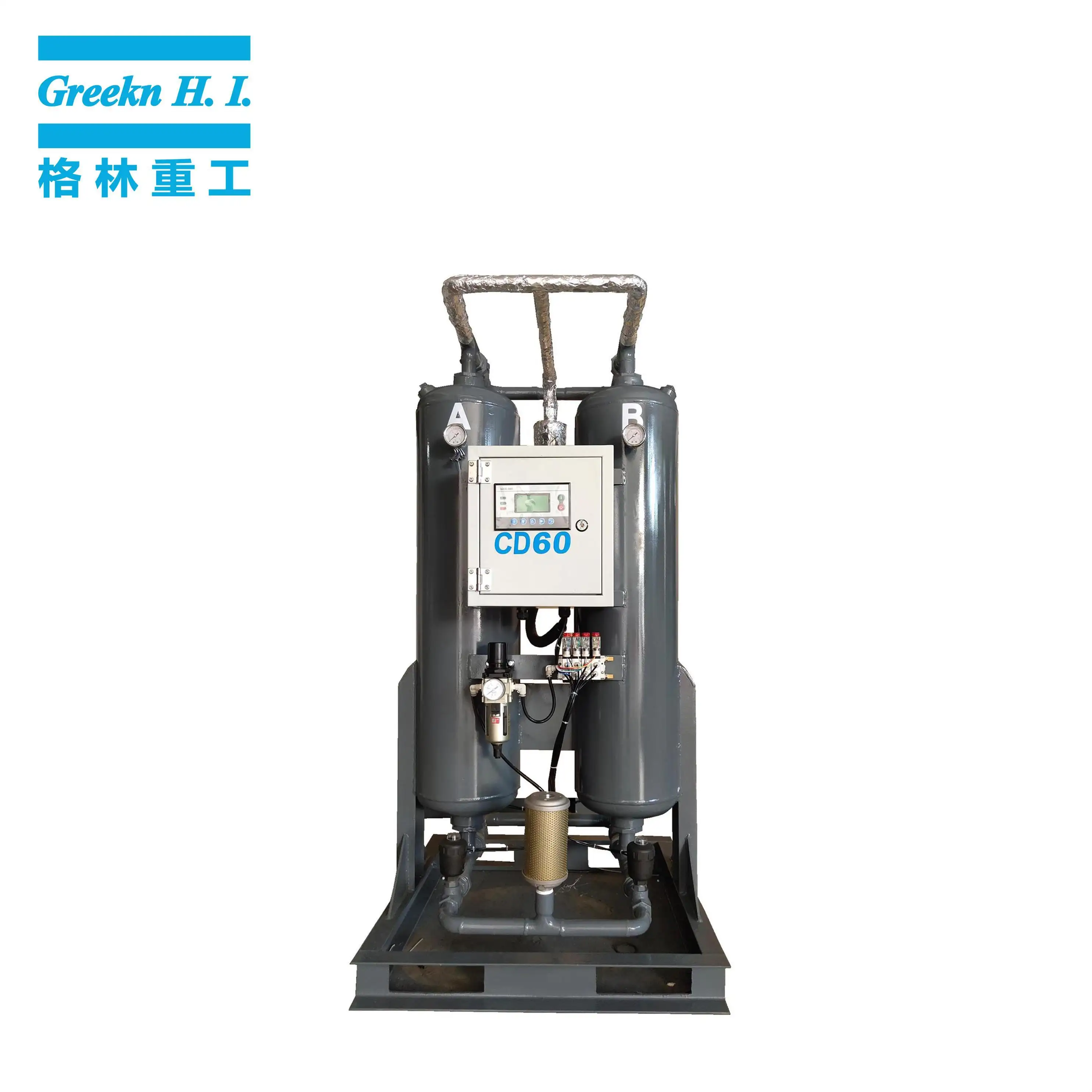 Twin Tower Desiccant Air Dryer by Greeknhi Screw Air Compressor 3