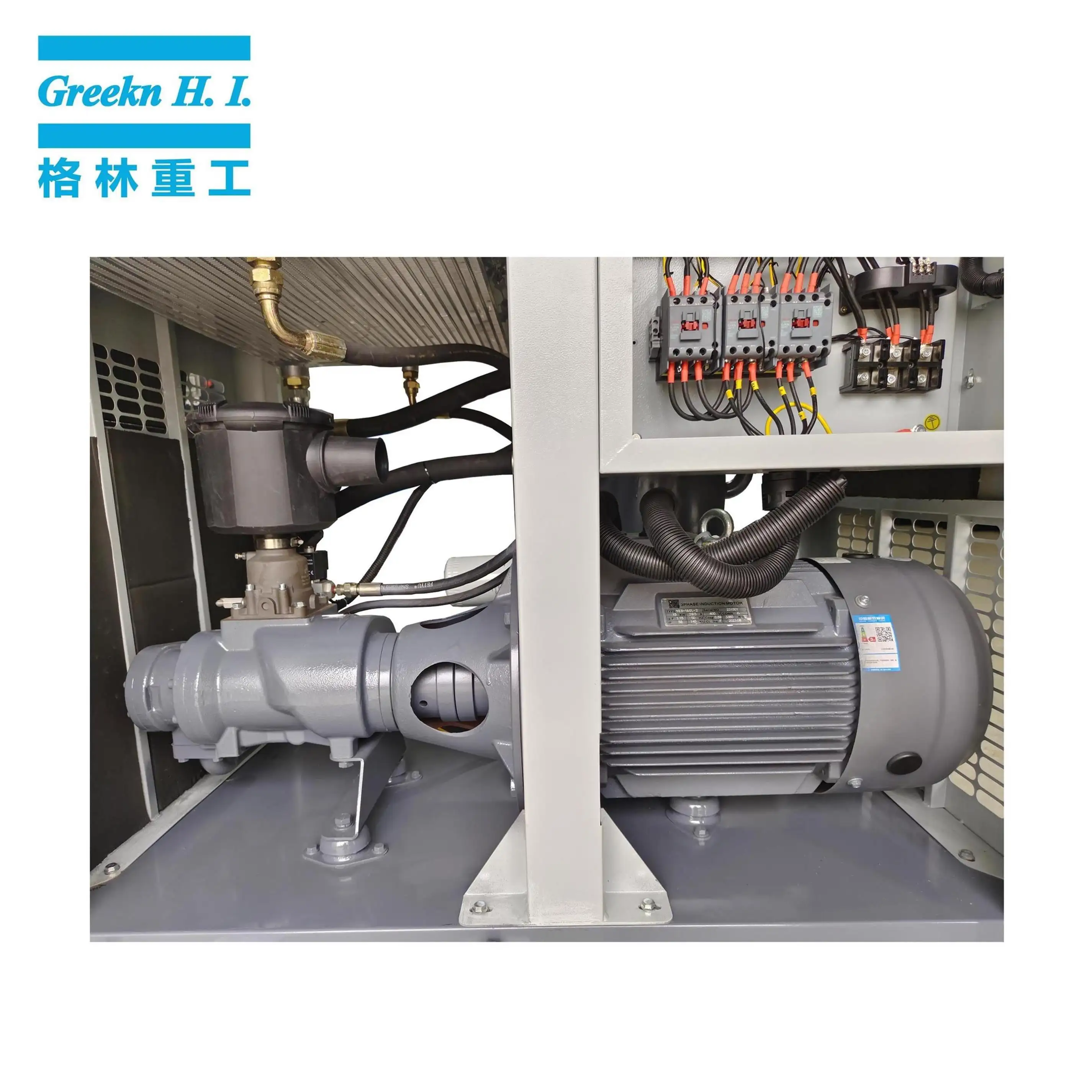 Greeknhi Air Screw Compressor GA15 15KW 20HP 8Bar 10Bar 13Bar Direct Drive Air Screw Compressor 6
