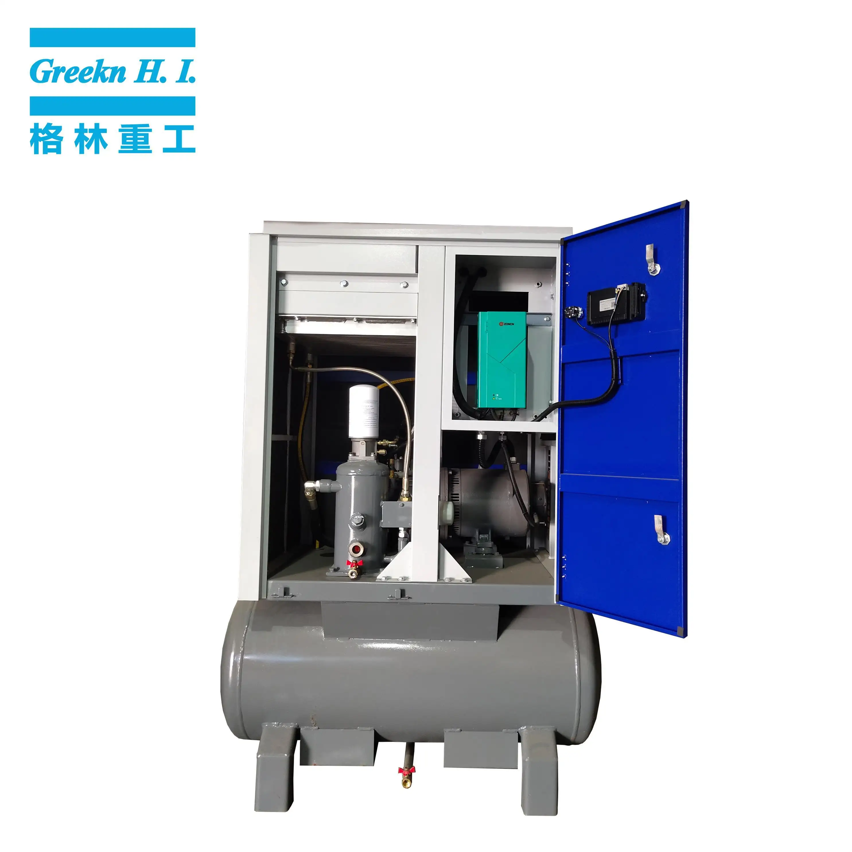 Industrial Screw Air Compressor GA7VSD Variable Speed Tank Mounted Screw Air Compressor 3