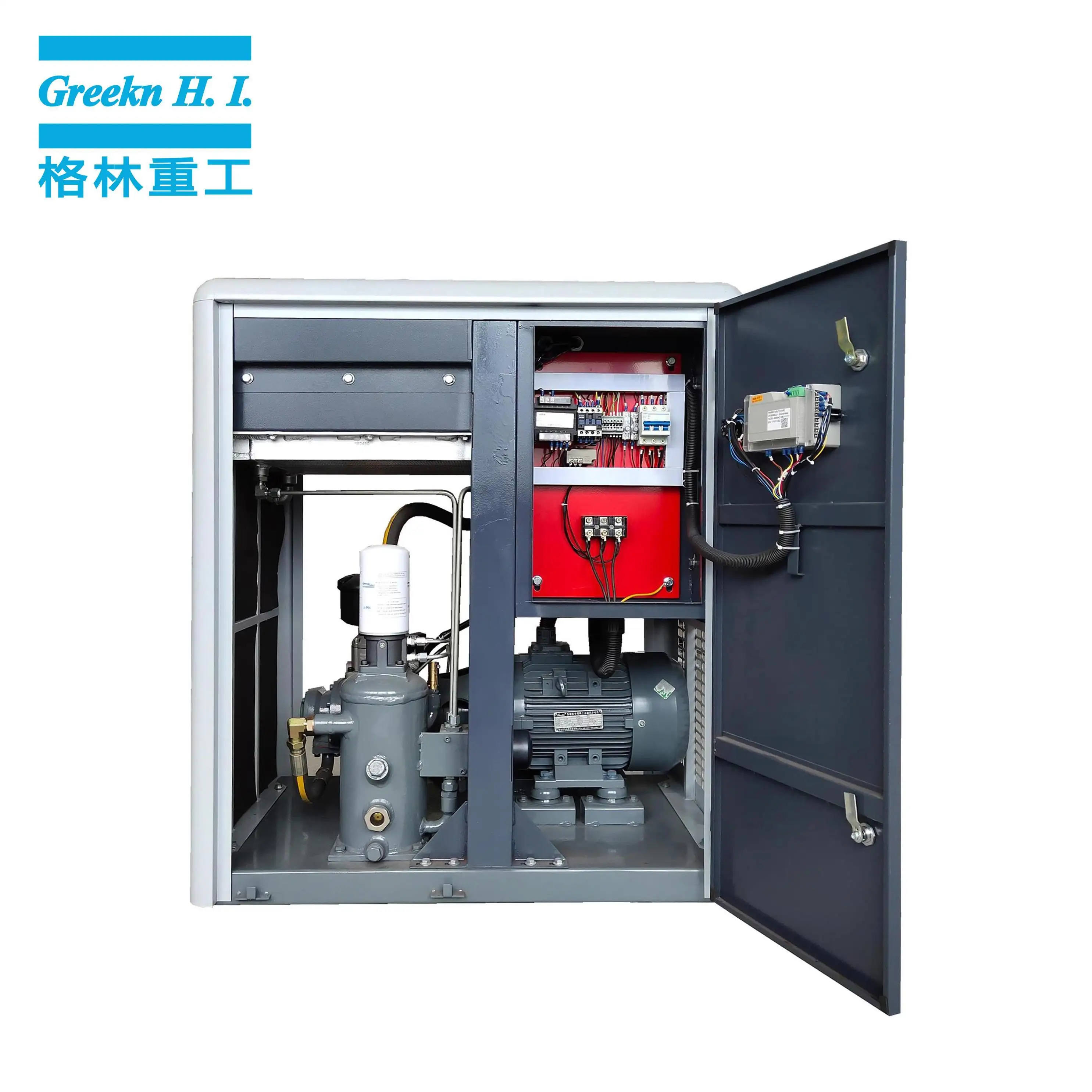 Greekn HI Compressor GM7 Permanent Magnet Variable Speed Oil Injected Compressor 2