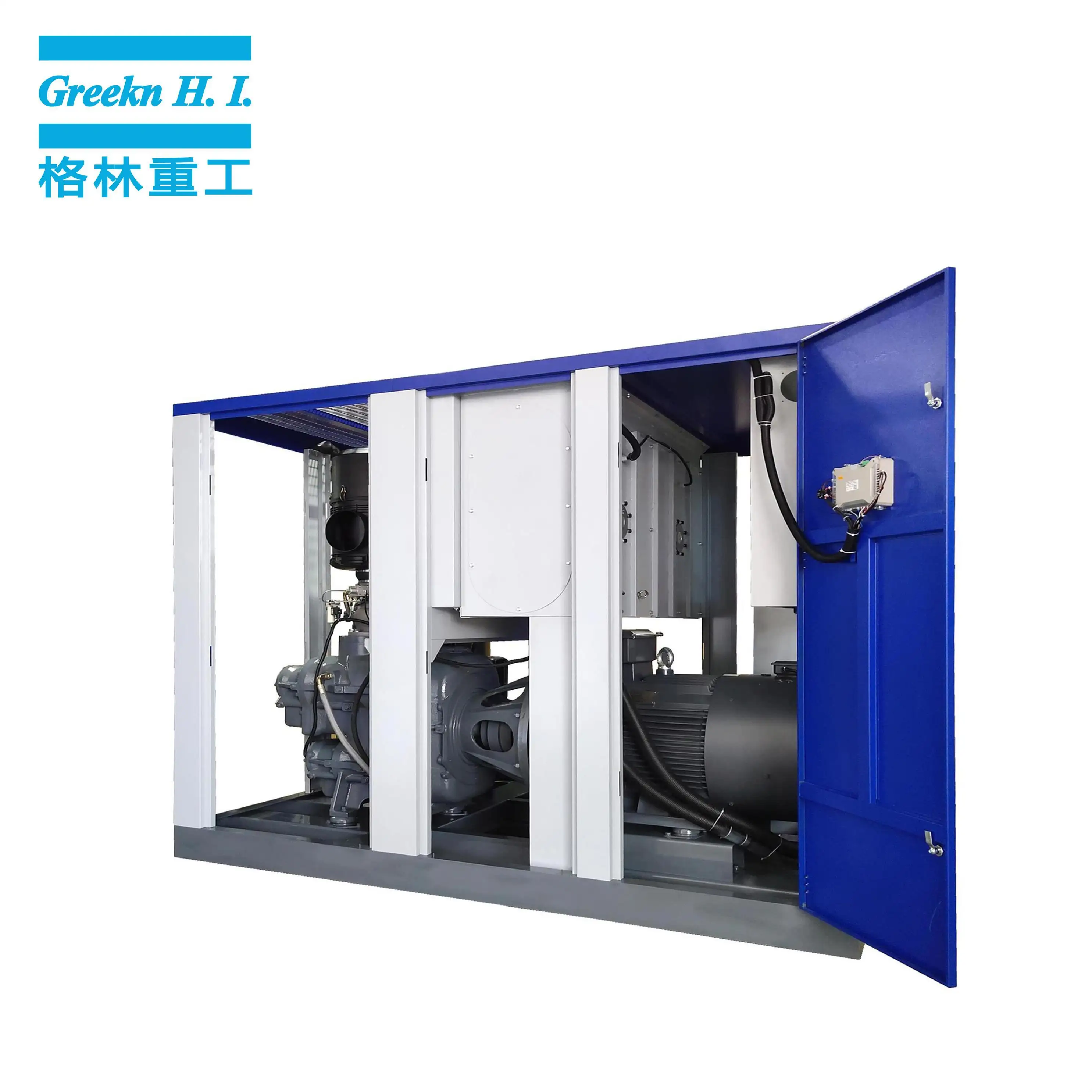 Greeknhi Screw Air Compressor GA160+VSD Variable Speed Drive Oil Injected Industrial Screw Air Compressor 3