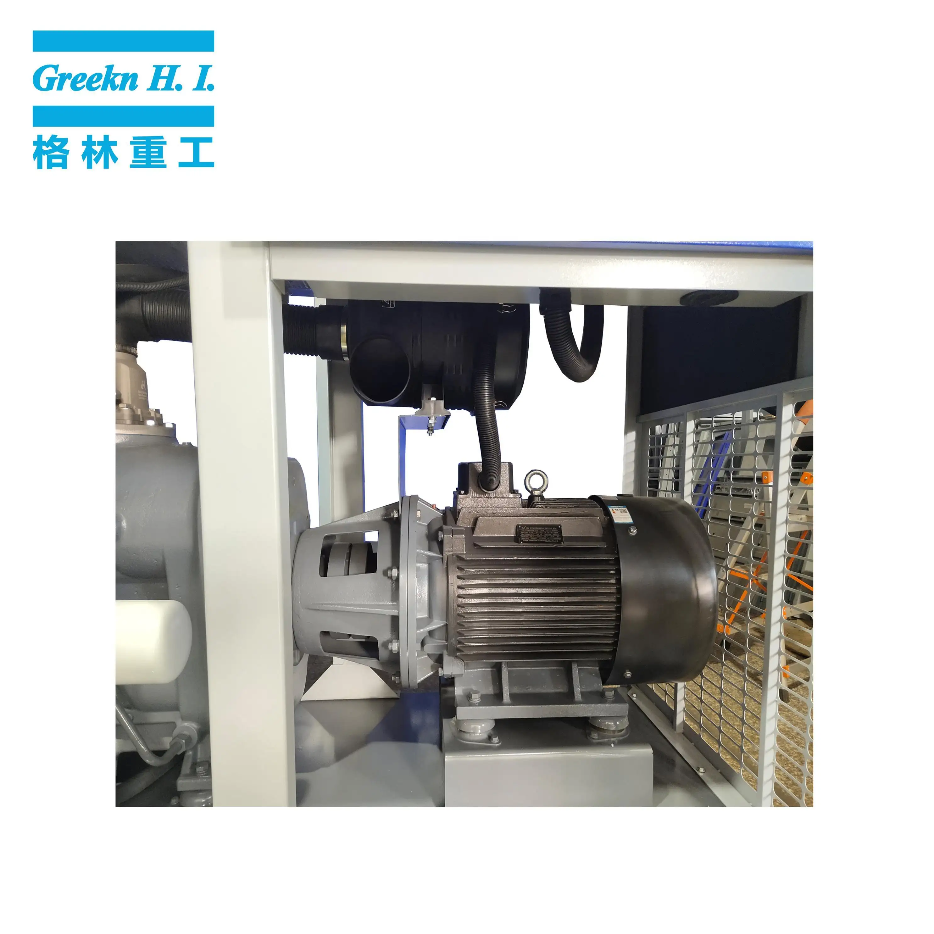 Greekn H.I. GA75+VSD 75KW Two Stage Variable Speed Screw Air Compressor With Centrifugal Fan And Large Cooler 5