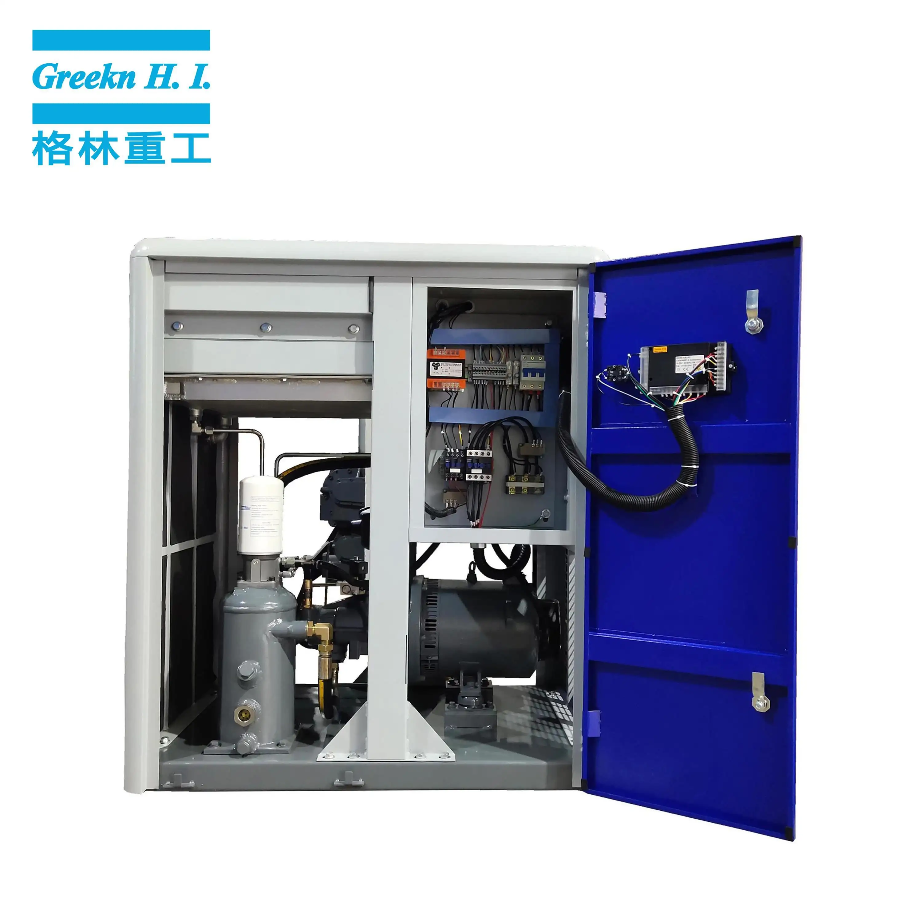 Greeknhi Single Stage Industrial Rotary Screw Type Air Compressor GA7 7.5KW 10HP 3