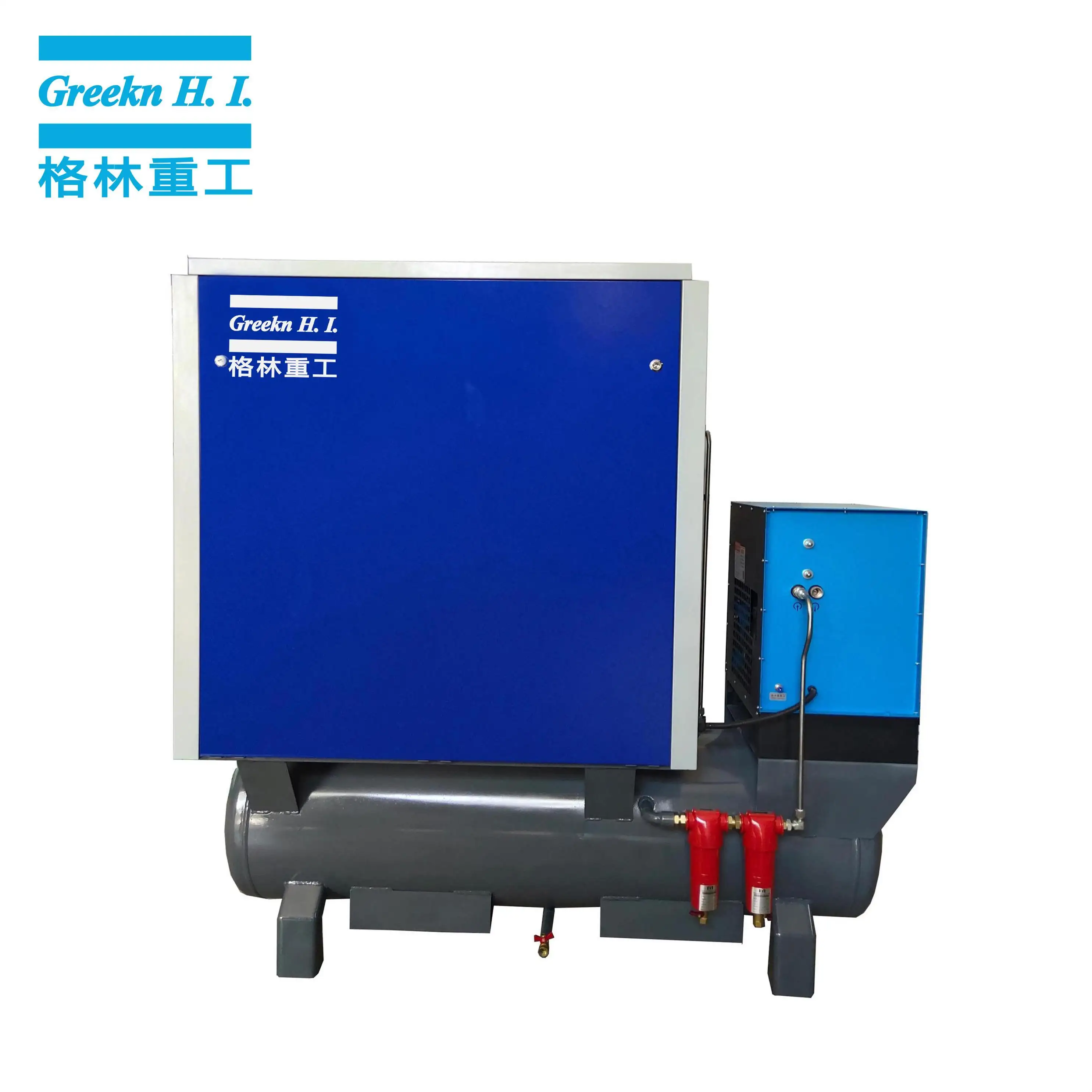 Greeknhi Air Compressor GM15T 15kW 16bar Integrated Industrial Screw Air Compressor For Laser Cutting Machine 4