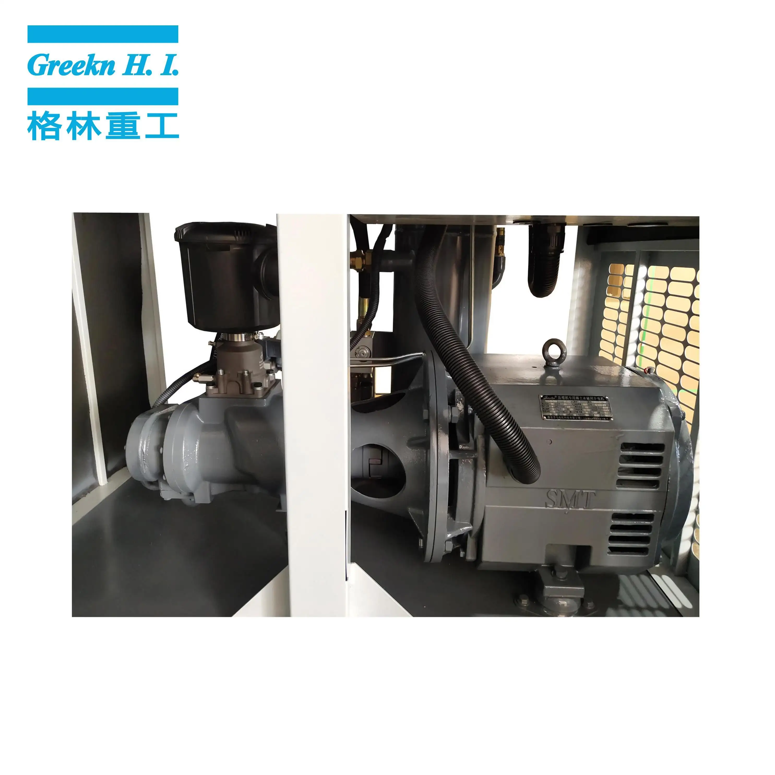 Greeknhi Air Compressor GM15T 15kW 16bar Integrated Industrial Screw Air Compressor For Laser Cutting Machine 6