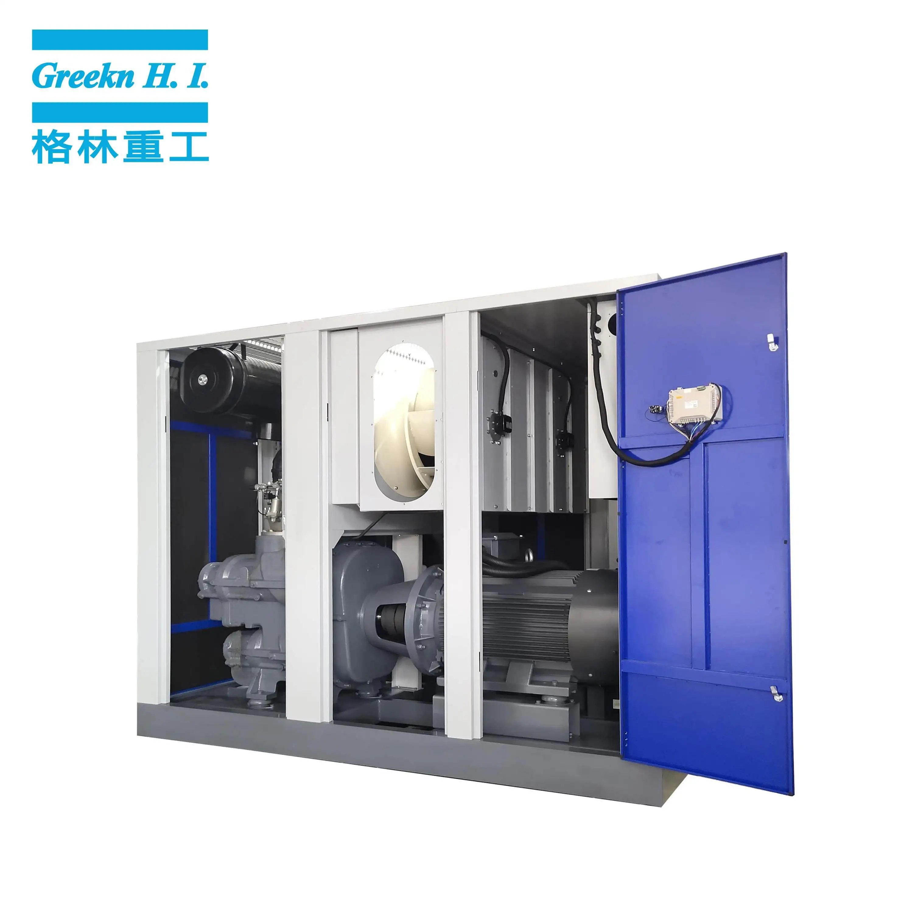 Greeknhi Screw Air Compressor GM200+ 200KW Double Stage Permanent Magnet Variable Speed Screw Air Compressor 3