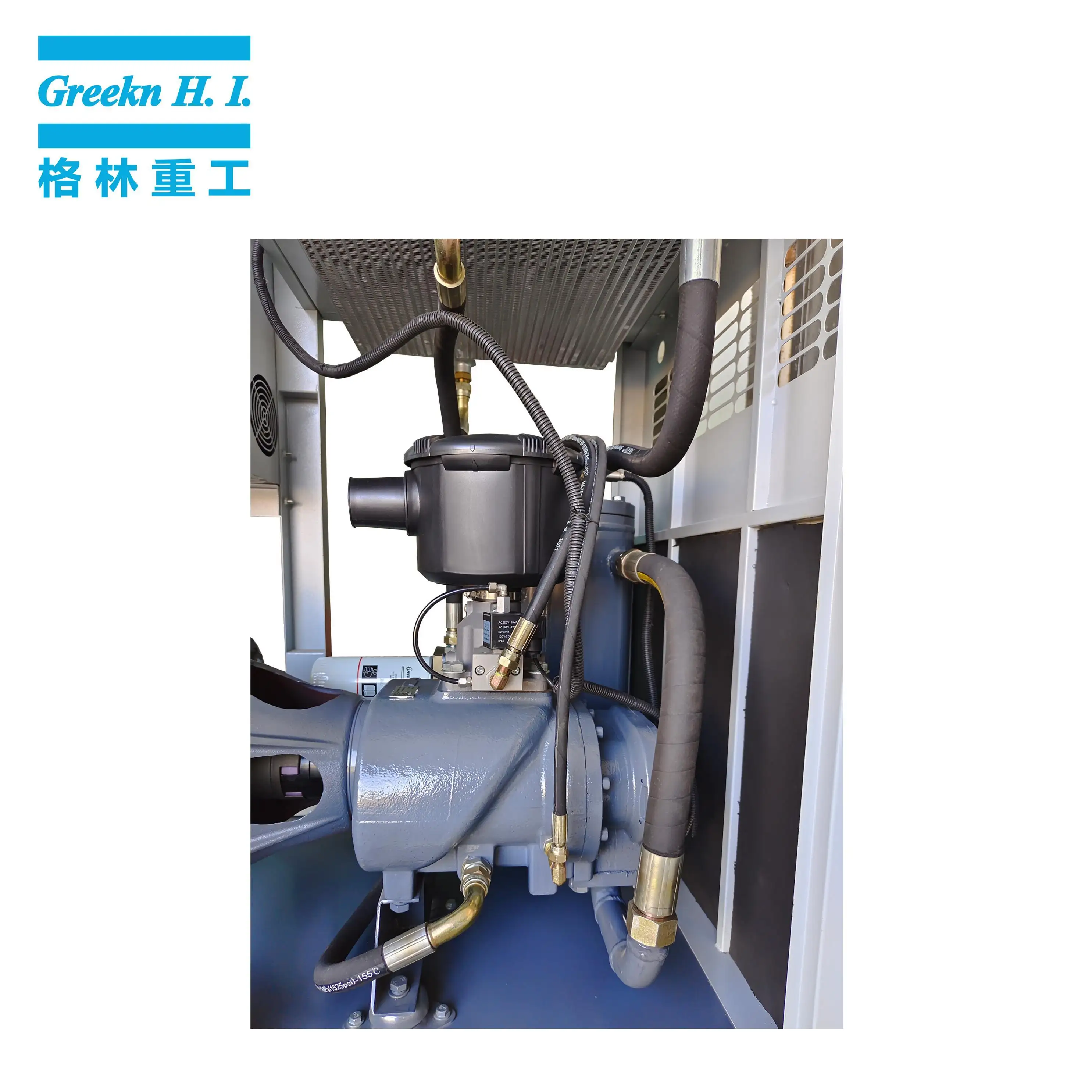 Greekn HI GA30VSD 30KW 40HP Variable Frequency Rotary Screw Air Compressor 7