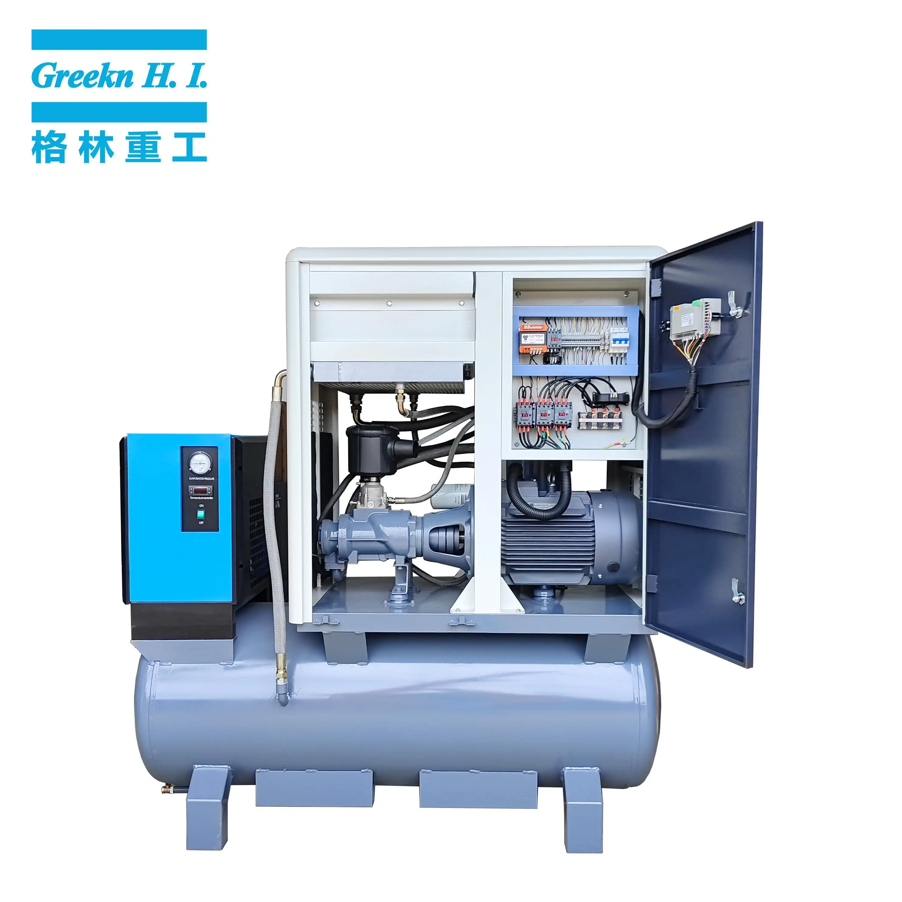 Oil Flooded Screw Air Compressor GA11T 11KW 15HP All In One Screw Air Compressor From Greekn H.I. 2