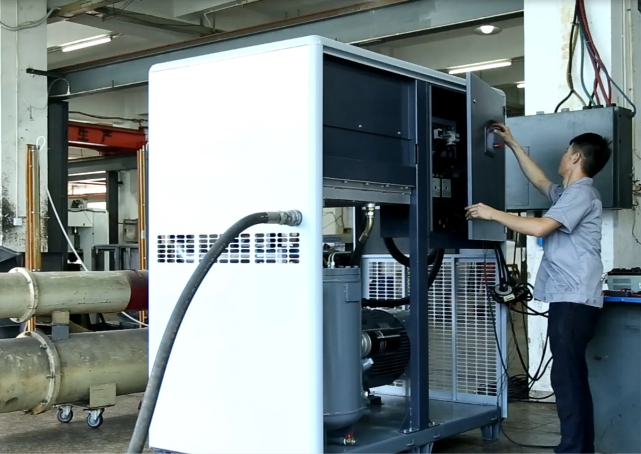 High Quality Screw Compressor Direct Drive Oil-Injected Screw Compressor From Greeknhi 5