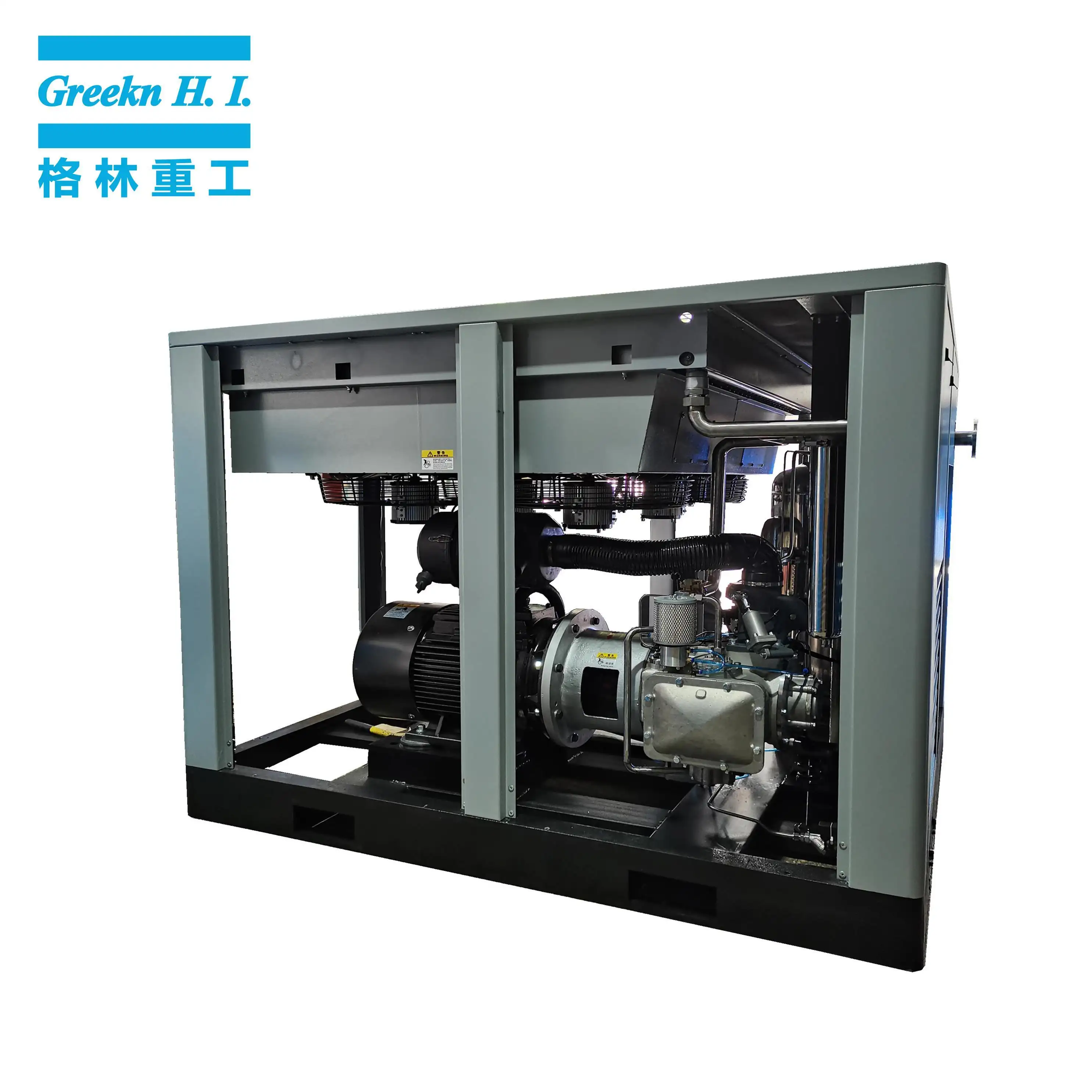 75KW ZT75VSD Greekn HI Water Lubricated Oil Free Rotary Screw Air Compressor Manufacturer 4
