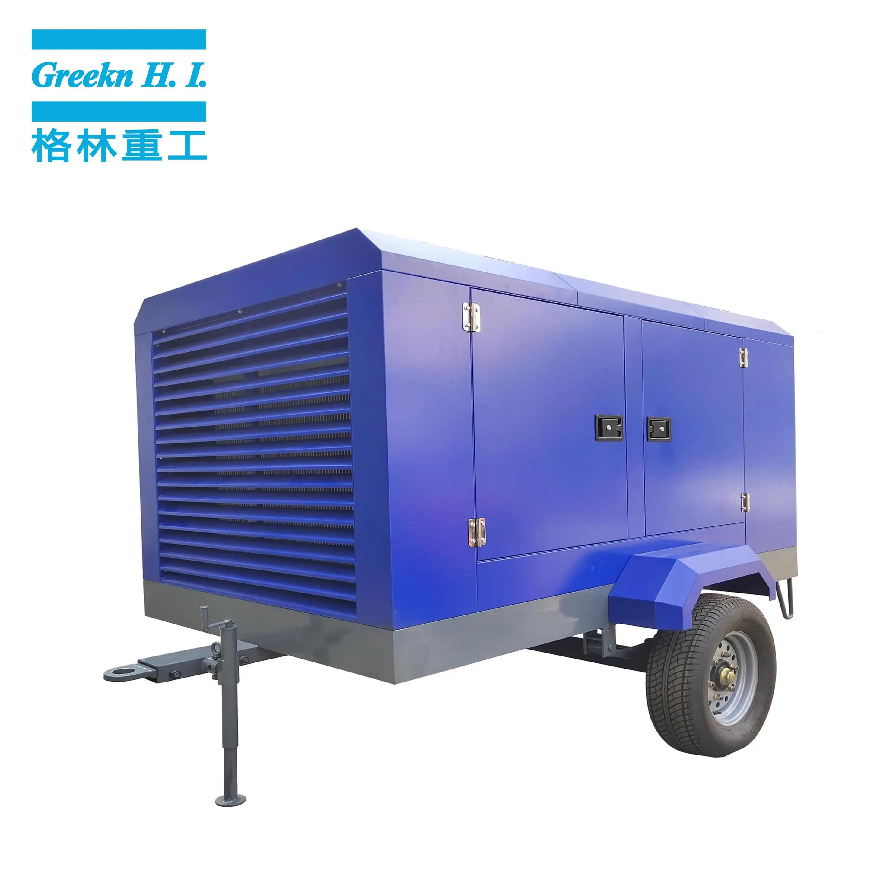 Greeknhi Electric Mobile Screw Air Compressor EM12/10 12m3/min 10bar Portable Screw Air Compressor 2