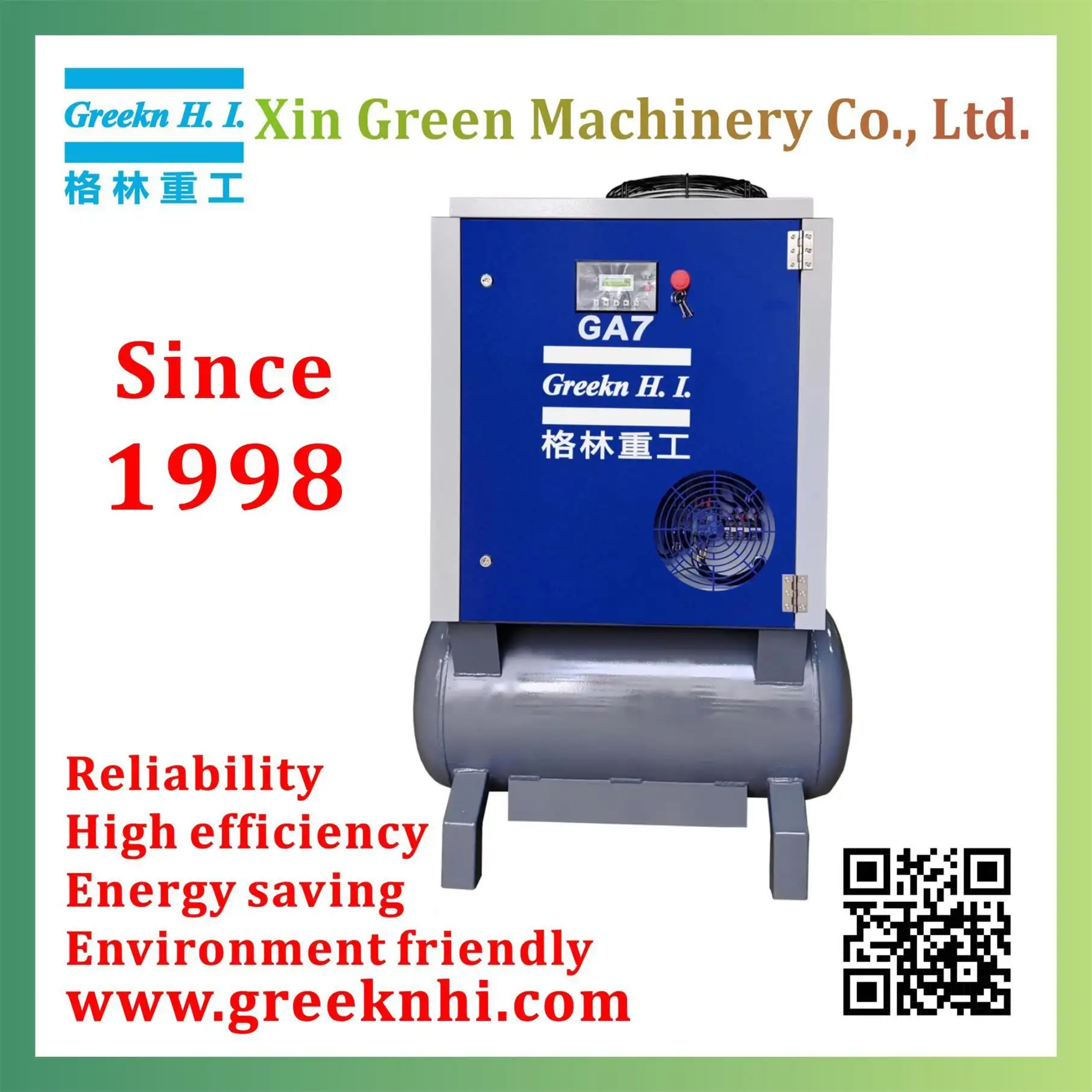 High Quality Screw Compressor Direct Drive Oil-Injected Screw Compressor From Greeknhi 1
