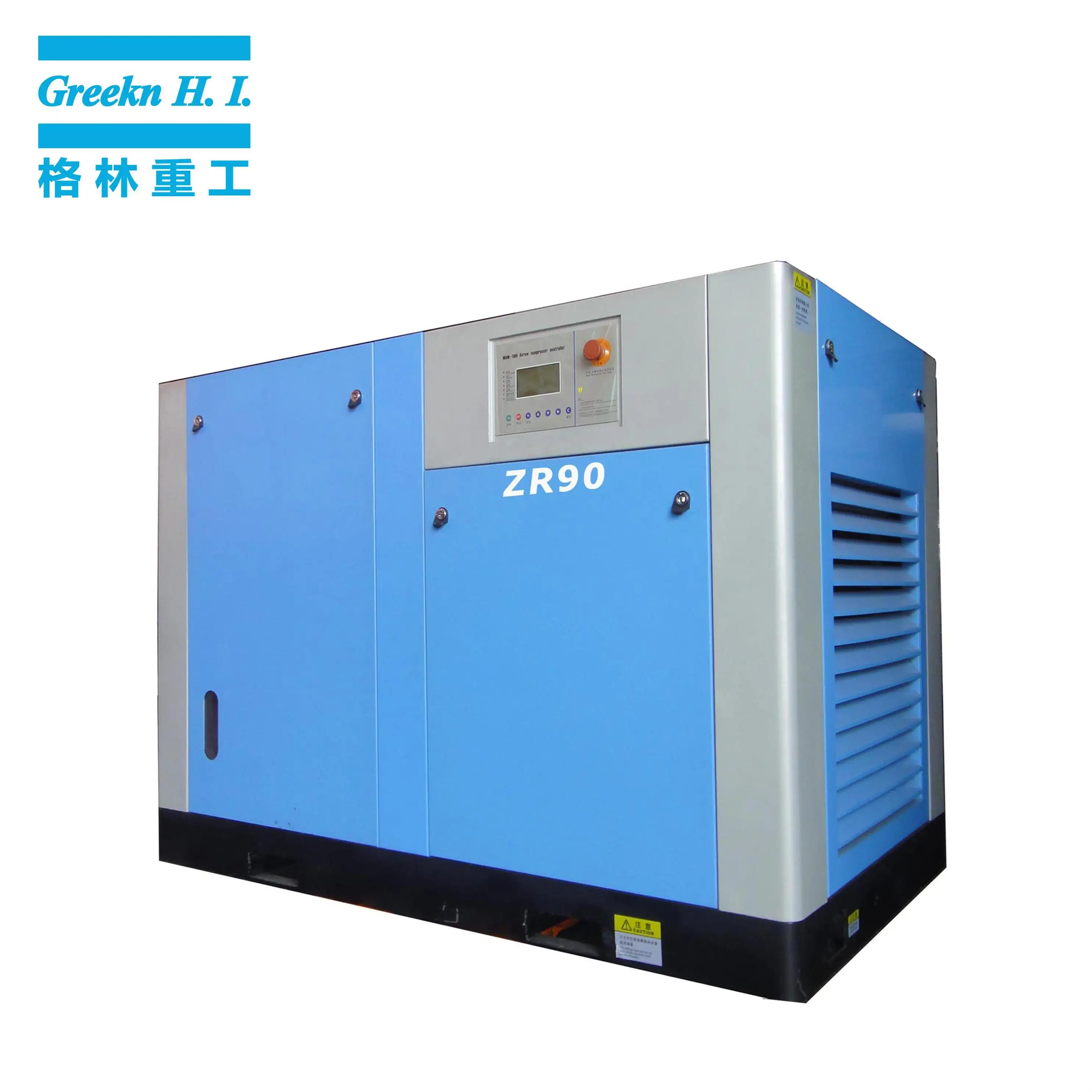 Greeknhi Oil Free Rotary Screw Air Compressor ZR90 90KW 125HP Water Cooled Oil Free Screw Air Compressor 4